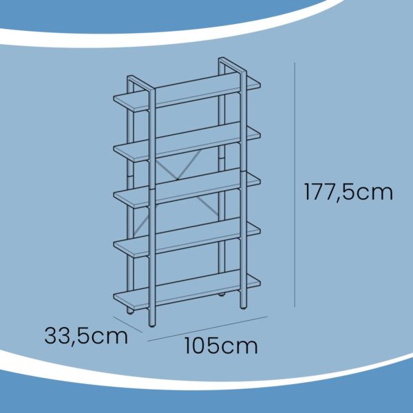Pramoninio stiliaus pastatoma lentyna – 5 erdvūs skyriai 5
