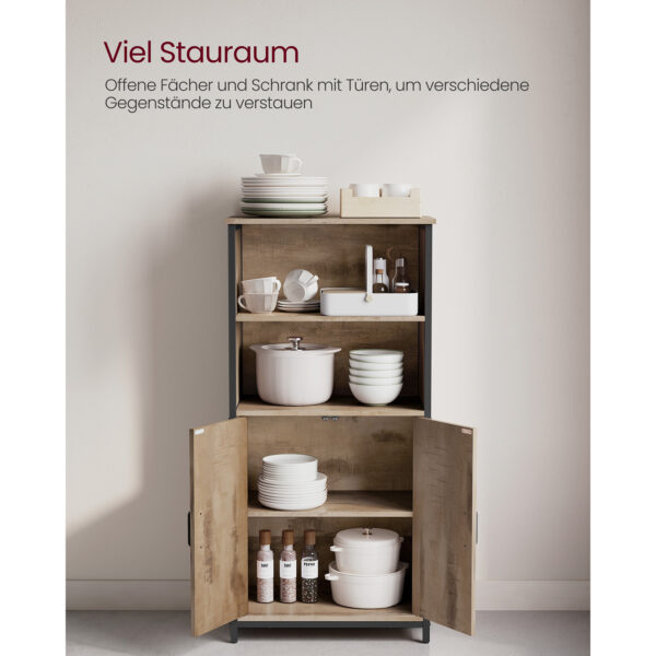 Pastatoma virtuvinė spintelė su durelėmis ruda 3