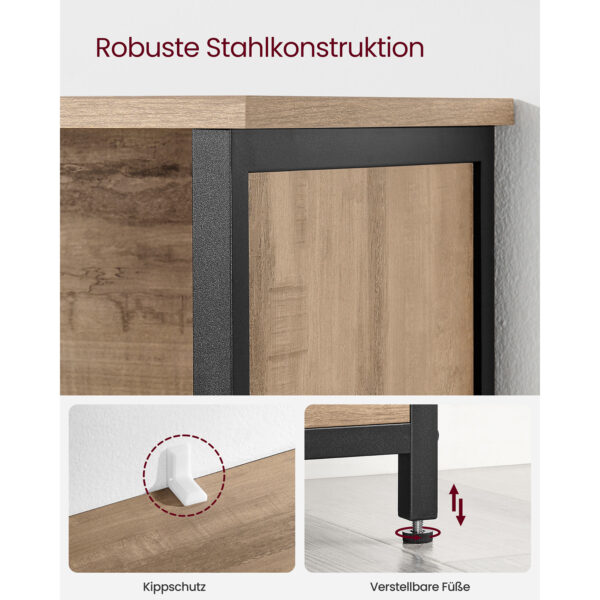 Pastatoma virtuvinė spintelė su durelėmis ruda 4