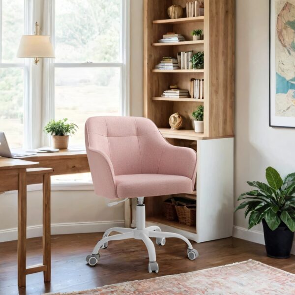 Moderni ergonomiška biuro kėdė-fotelis rožinė 2