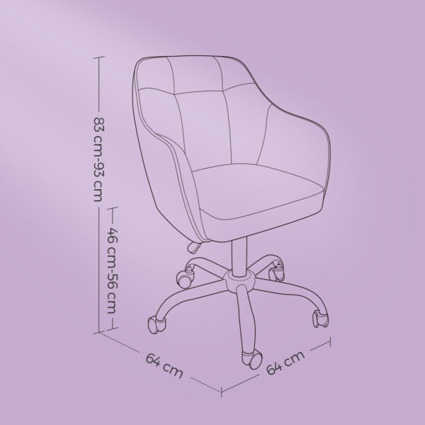 Moderni ergonomiška biuro kėdė-fotelis rožinė 5