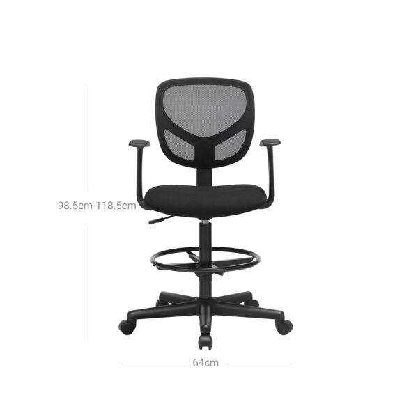 Reguliuojama biuro kėdė su ergonomišku atlošu ir 360° pasukama atrama 6