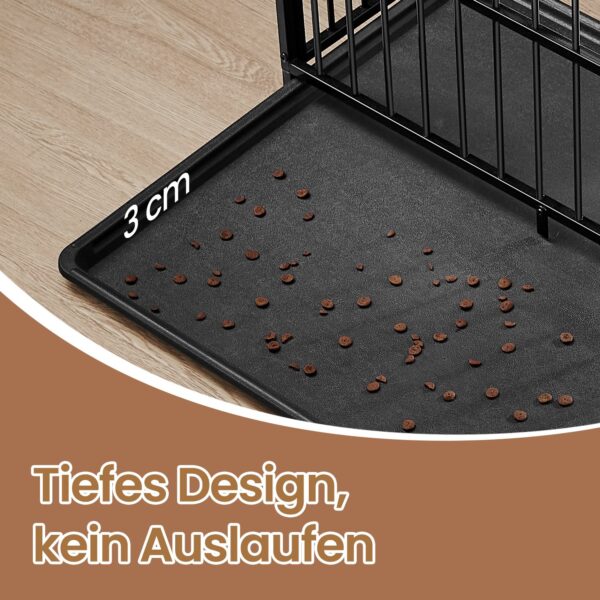 Tvirtas metalinis šuns narvas 122 x 75 x 80 cm su nuimamu padėklu ir atveriamu viršumi 4
