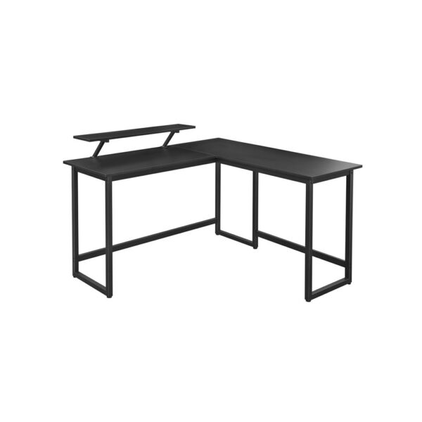 L formos biuro stalas minimalistinis juodas
