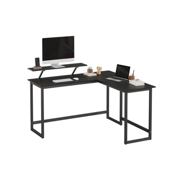 L formos biuro stalas minimalistinis juodas 2