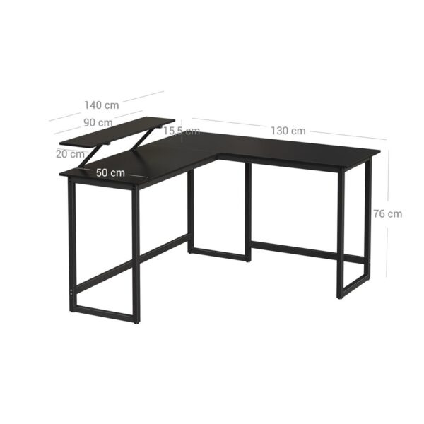 L formos biuro stalas minimalistinis juodas 8