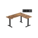 Elektrinis stalo rėmas baltas reguliuojamo ilgio tinkantis įvairiems stalviršiams Akcija