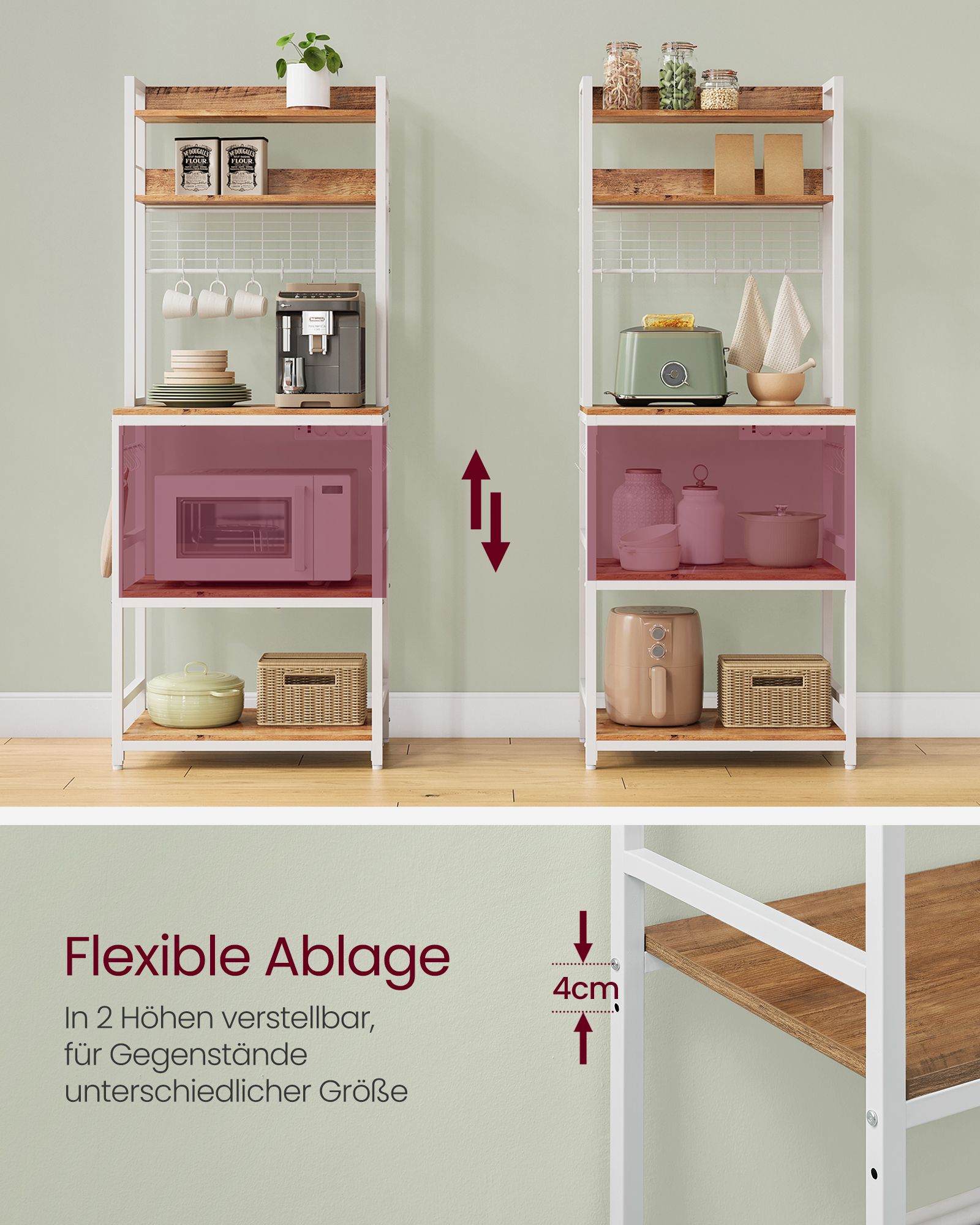 Laisvai stovinti lentyna riešuto spalvos, ruda-balta, 60 cm pločio 6 Laisvai stovinti lentyna riešuto spalvos, ruda-balta, 60 cm pločio 6