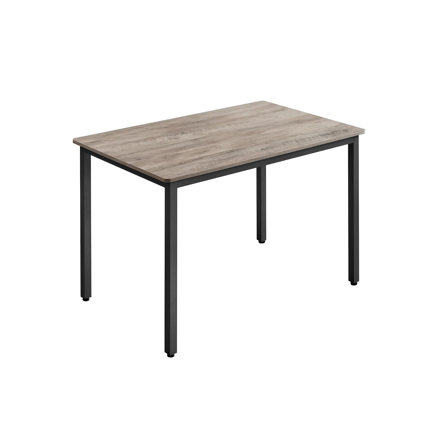 Valgomojo stalas 70 x 110 cm, pilkas stalviršis, juodas metalinis rėmas Valgomojo stalas 70 x 110 cm, pilkas stalviršis, juodas metalinis rėmas Stalai