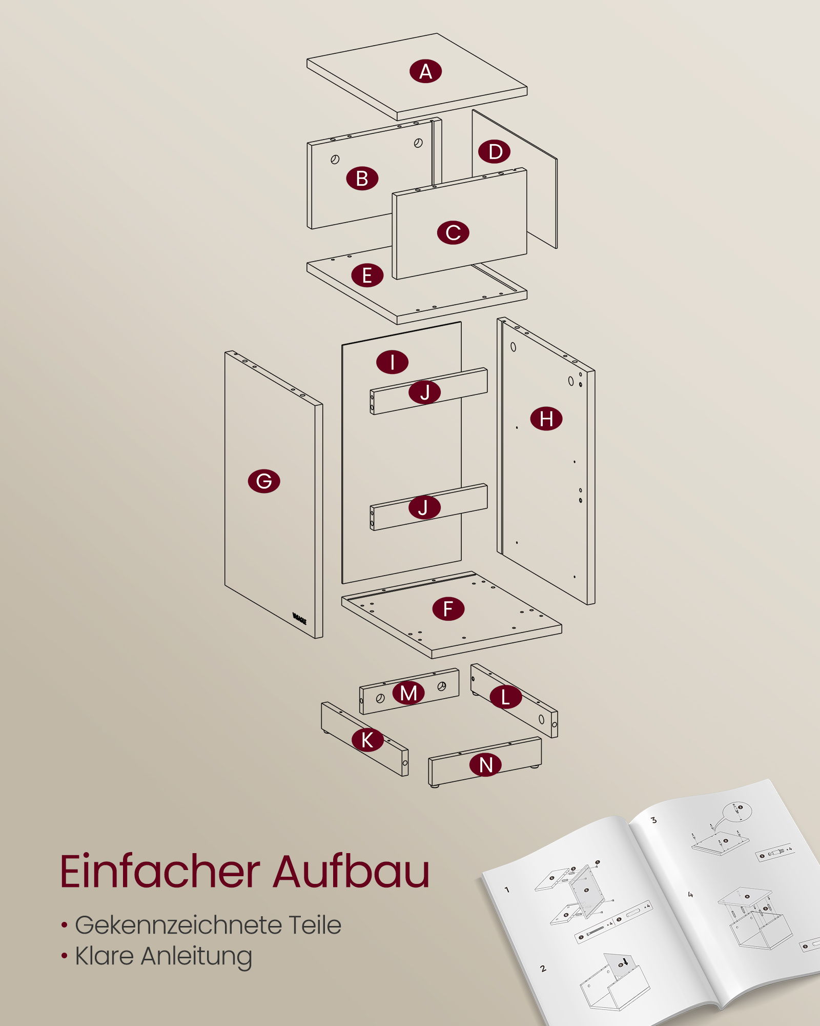 Siauri naktiniai staliukai, 2 dalių komplektas su stalčiais, smėlio–baltos spalvos 7 Siauri naktiniai staliukai, 2 dalių komplektas su stalčiais, smėlio–baltos spalvos 7