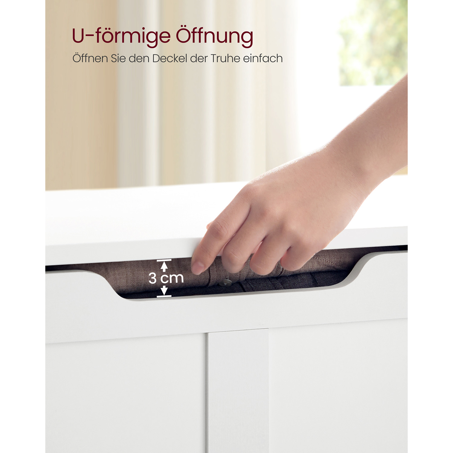 Batų suolas su daiktadėže prieškambariui, matinės baltos spalvos 9 Batų suolas su daiktadėže prieškambariui, matinės baltos spalvos 9