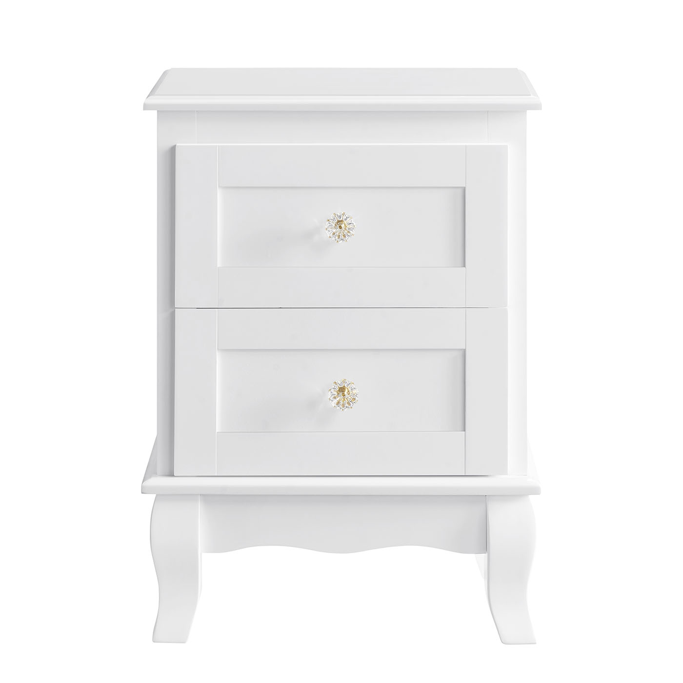 Romantiški balti naktiniai staliukai, 2 vnt. komplektas, baroko stiliaus 9 Romantiški balti naktiniai staliukai, 2 vnt. komplektas, baroko stiliaus 9