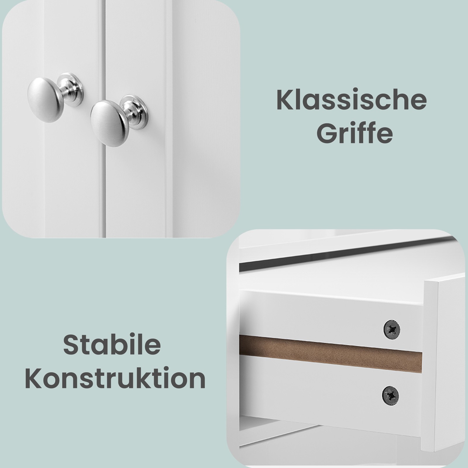 Pastatoma vonios spintelė su lentynomis ir durelėmis, balta, 60 x 154 cm 7 Pastatoma vonios spintelė su lentynomis ir durelėmis, balta, 60 x 154 cm 7