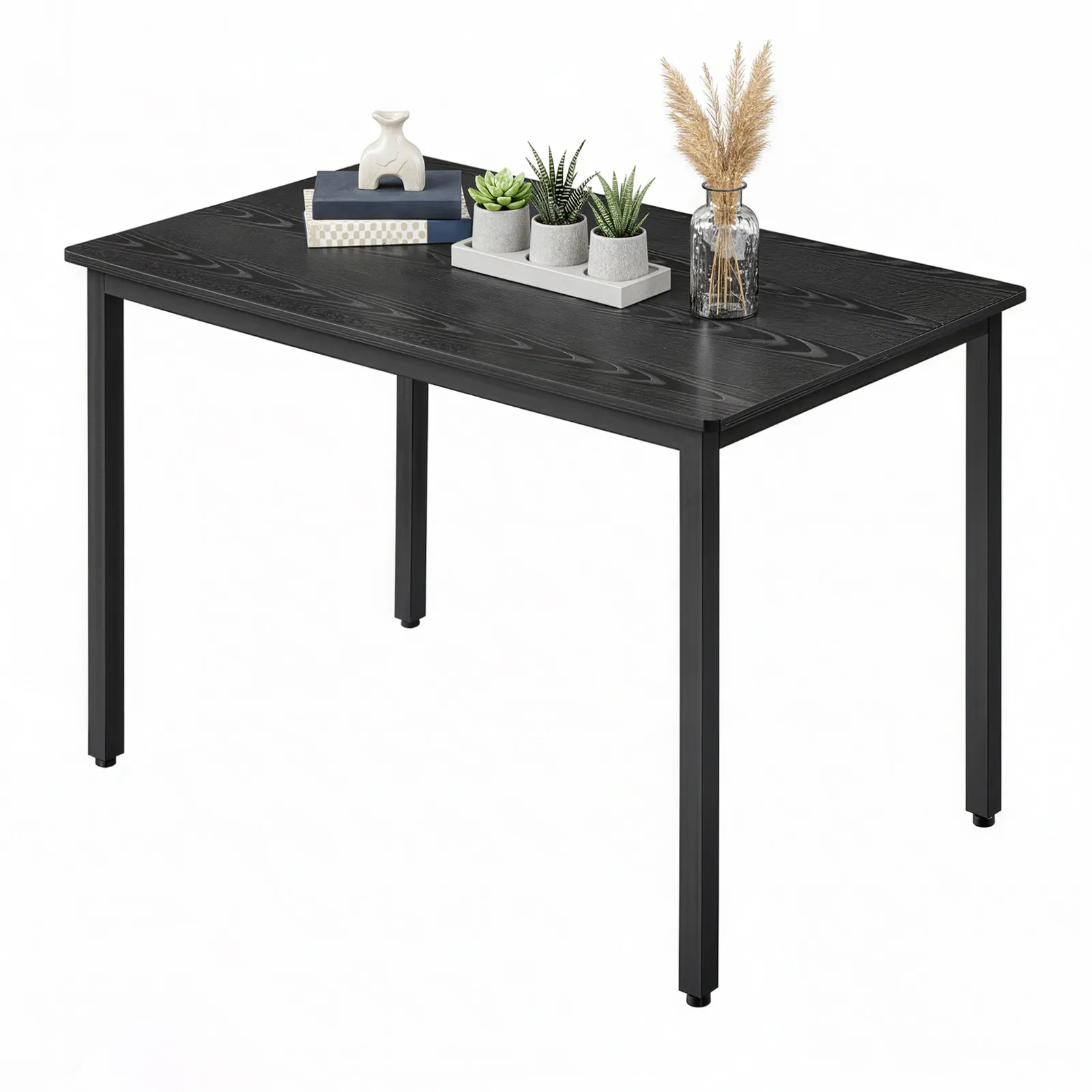 Virtuvės stalas 4 asmenims, juodas, 80 × 80 × 75 cm Virtuvės stalas 4 asmenims, juodas, 80 × 80 × 75 cm Stalai