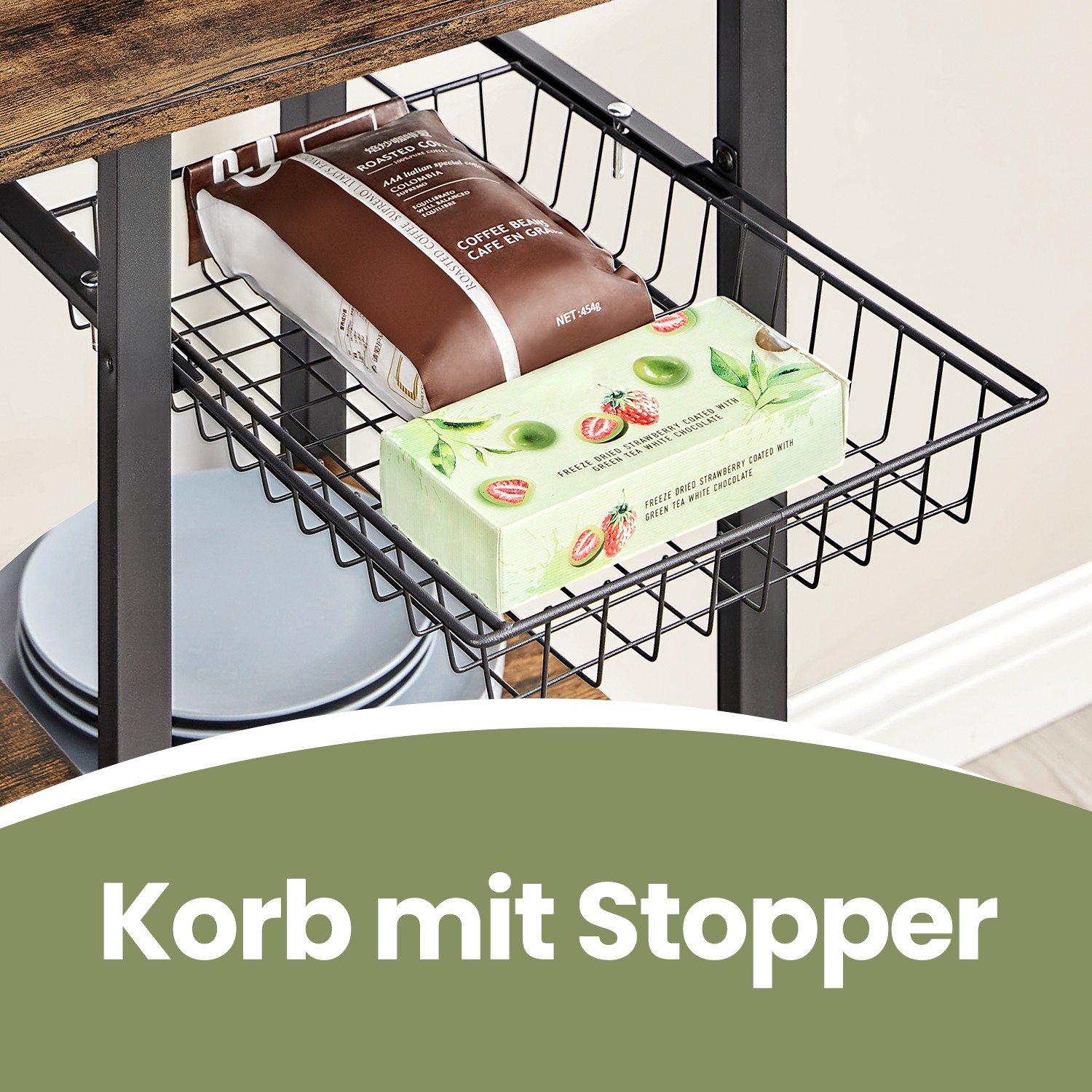 Pastatoma virtuvės lentyna su stalviršiu, industrinė ruda 5 Pastatoma virtuvės lentyna su stalviršiu, industrinė ruda 5