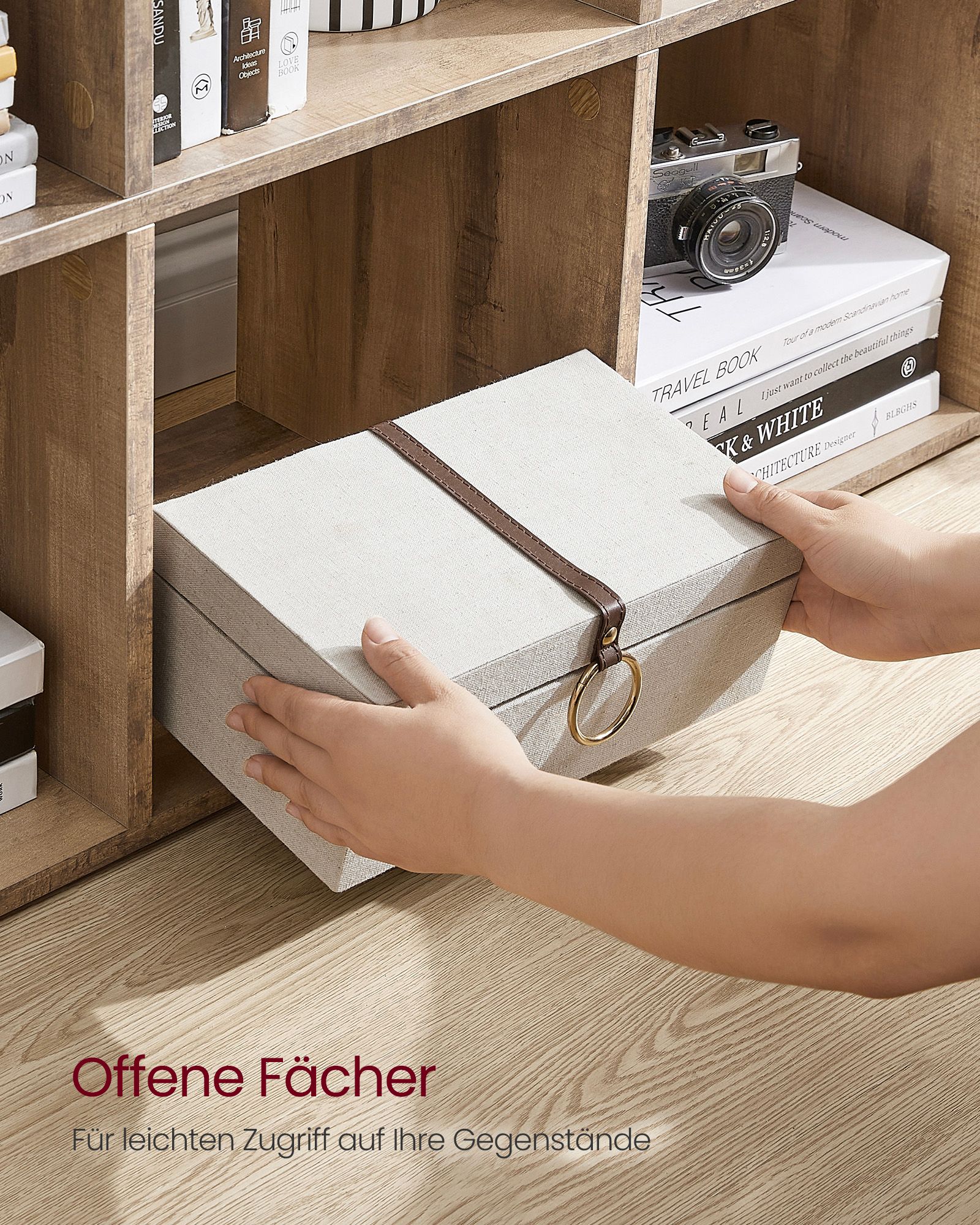 Laiptuota pastatoma knygų lentyna su 10 skyrių, rudos spalvos 4 Laiptuota pastatoma knygų lentyna su 10 skyrių, rudos spalvos 4