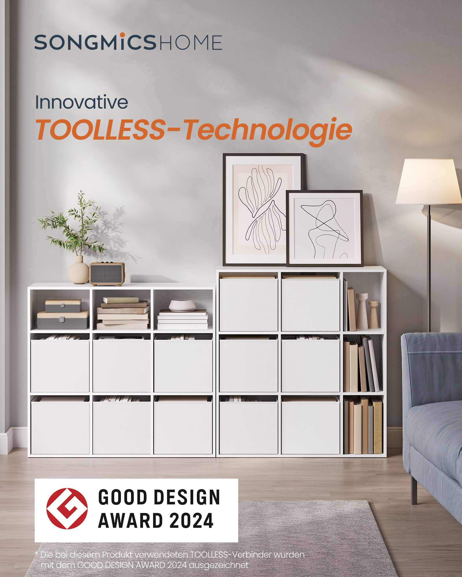 9 skyrių pastatoma knygų lentyna, balta, su neaustinio audinio dėžėmis 2 9 skyrių pastatoma knygų lentyna, balta, su neaustinio audinio dėžėmis 2