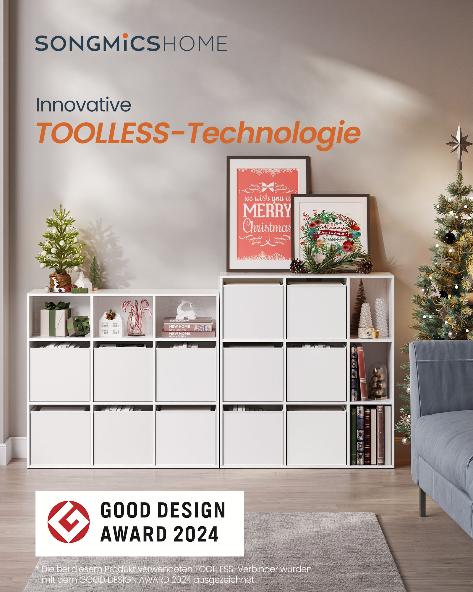 9 skyrių pastatoma knygų lentyna, balta, su neaustinio audinio dėžėmis 3 9 skyrių pastatoma knygų lentyna, balta, su neaustinio audinio dėžėmis 3