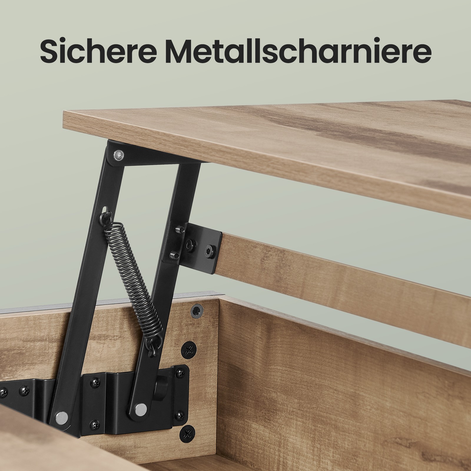 Reguliuojamo aukščio kavos staliukas su atvira ir paslėpta saugykla, rusvas 6 Reguliuojamo aukščio kavos staliukas su atvira ir paslėpta saugykla, rusvas 6