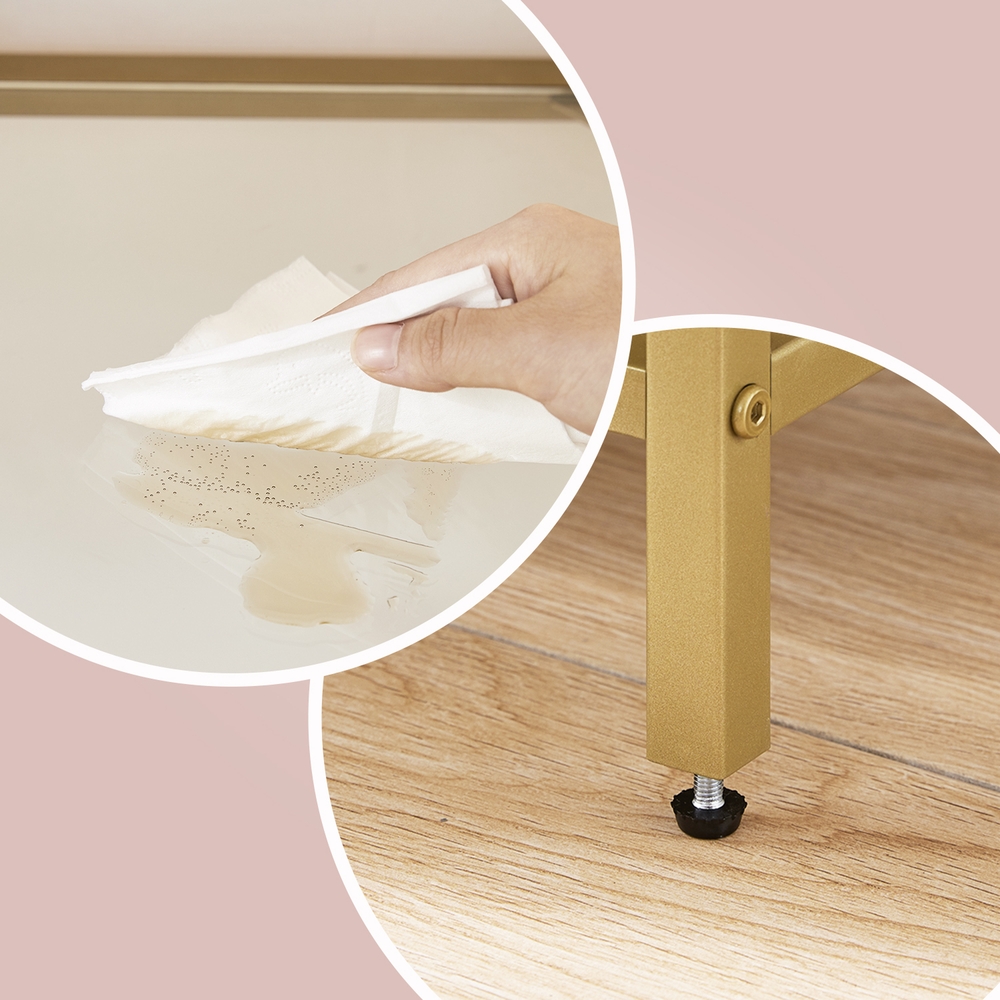 Arkos formos pastatoma lentyna, aukso spalvos, 5 pakopų 4 Arkos formos pastatoma lentyna, aukso spalvos, 5 pakopų 4