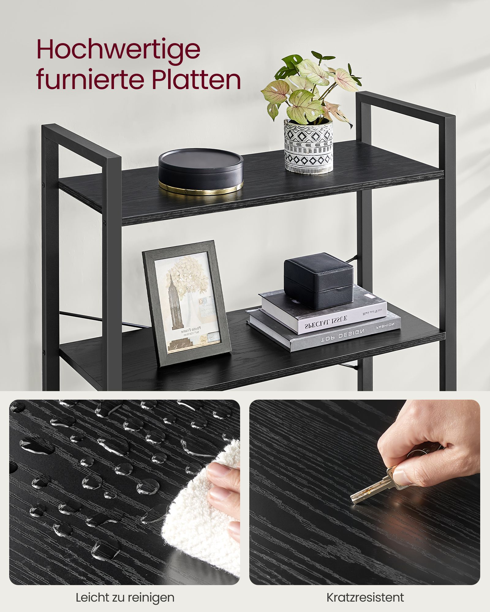 6 pakopų pramoninio dizaino knygų lentyna, juodmedžio–juodos spalvos 8 6 pakopų pramoninio dizaino knygų lentyna, juodmedžio–juodos spalvos 8