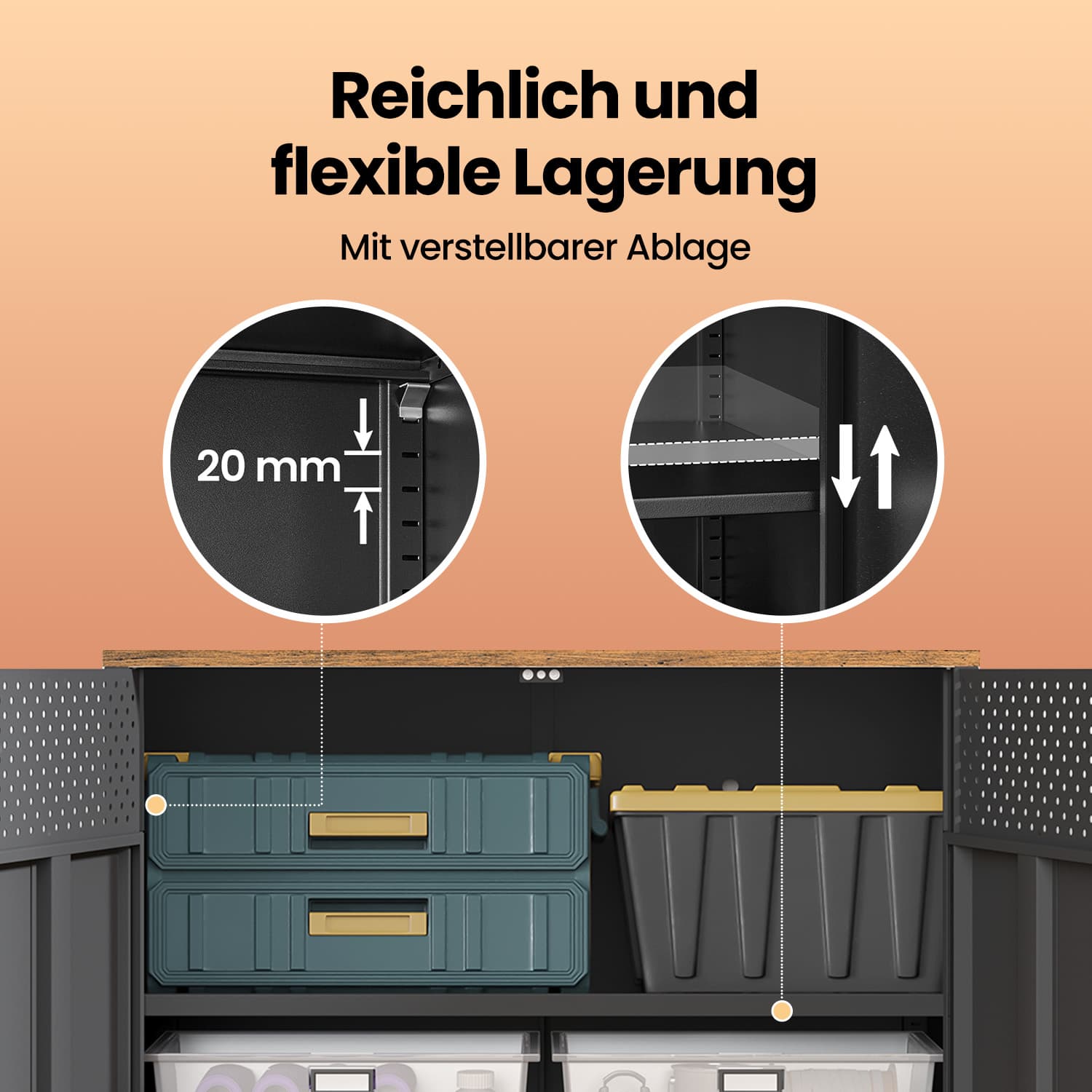 Metalinė spintelė su dvigubomis durimis, juoda, 70 cm pločio 3 Metalinė spintelė su dvigubomis durimis, juoda, 70 cm pločio 3