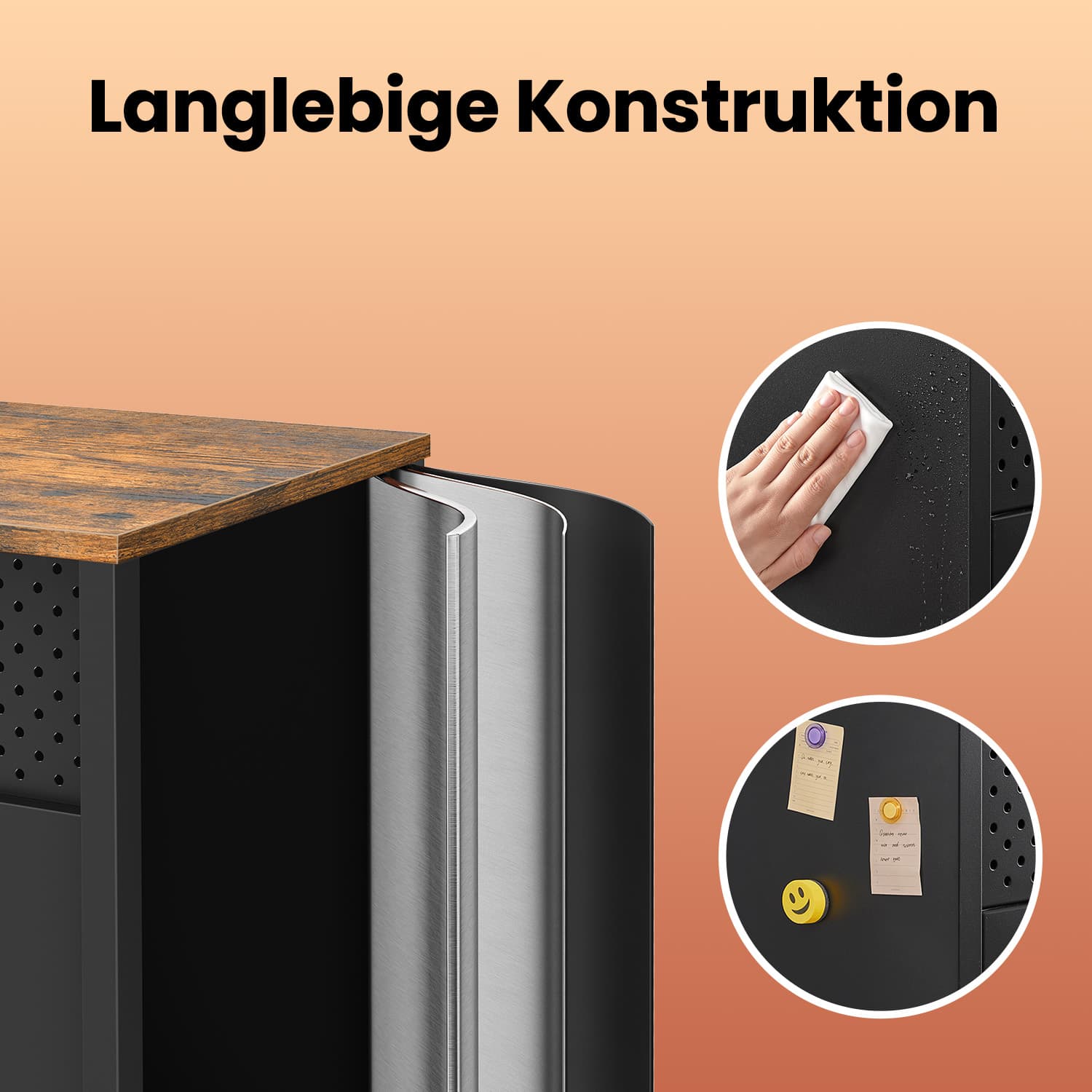 Metalinė spintelė su dvigubomis durimis, juoda, 70 cm pločio 4 Metalinė spintelė su dvigubomis durimis, juoda, 70 cm pločio 4