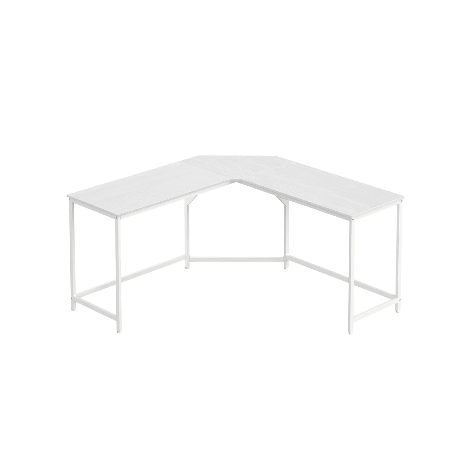 Kampinis baltas rašomasis stalas, L formos, 149 x 149 cm Kampinis baltas rašomasis stalas, L formos, 149 x 149 cm Biuras