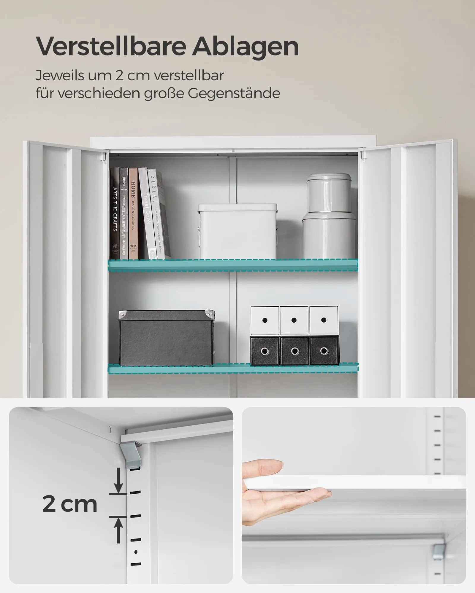 Metalinė spinta su reguliuojamomis lentynomis pilkai balta 180 cm Metalinė spinta su reguliuojamomis lentynomis pilkai balta 180 cm Akcija