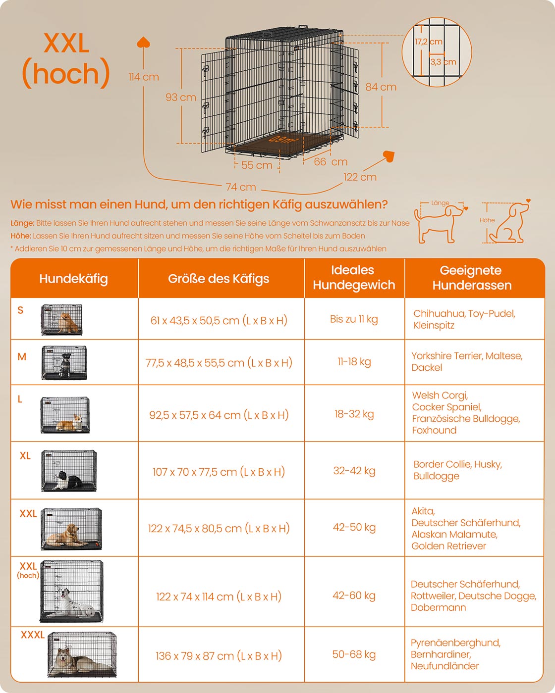 Sulankstomas šunų transportavimo narvas su dviem durelėmis ir plastikiniu padėklu 6 Sulankstomas šunų transportavimo narvas su dviem durelėmis ir plastikiniu padėklu 6
