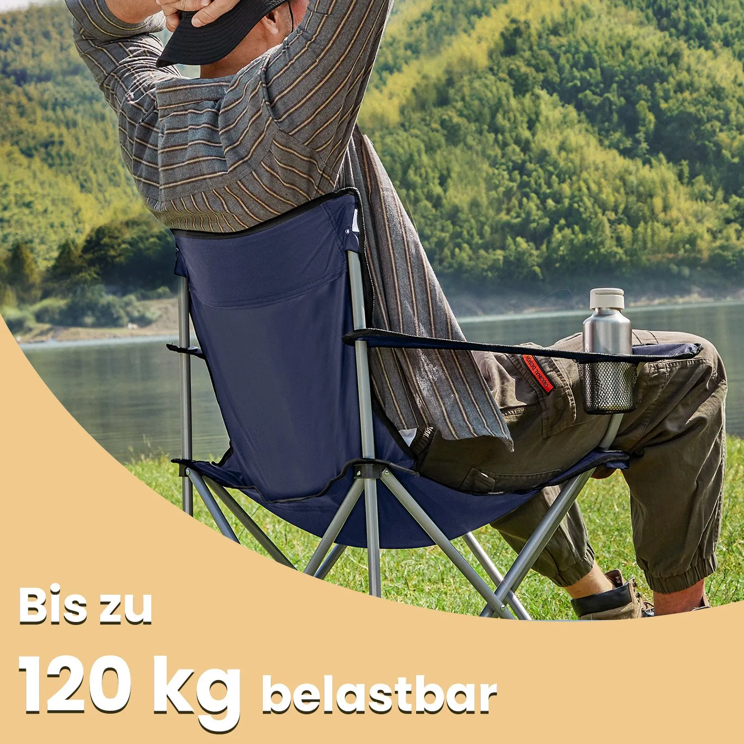 Sulankstomos lauko kėdės 2 vnt su porankiais iki 120 kg mėlynos Sulankstomos lauko kėdės 2 vnt su porankiais iki 120 kg mėlynos Akcija