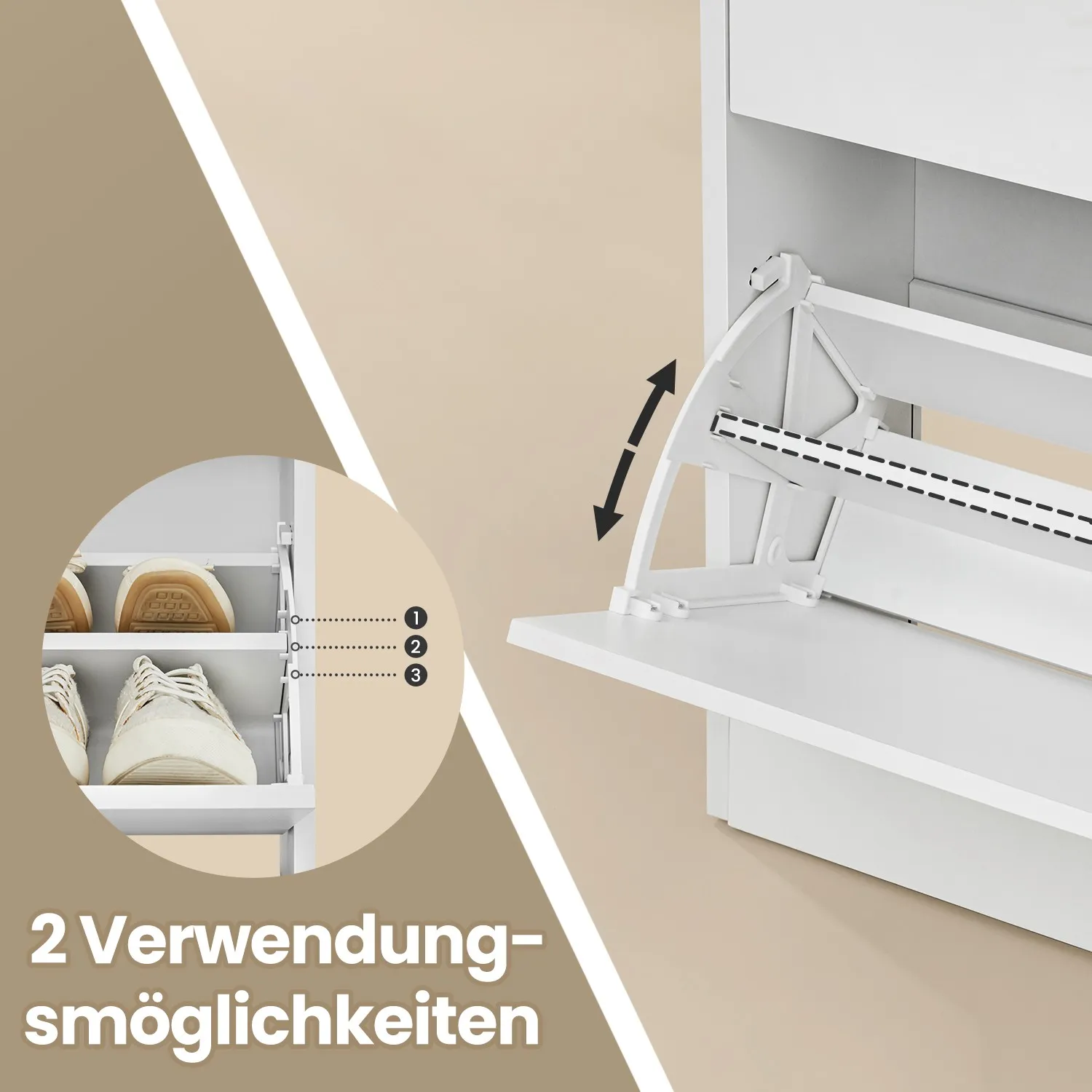 Batų spintelė su 2 durelėmis balta 102 cm Batų spintelė su 2 durelėmis balta 102 cm Akcija