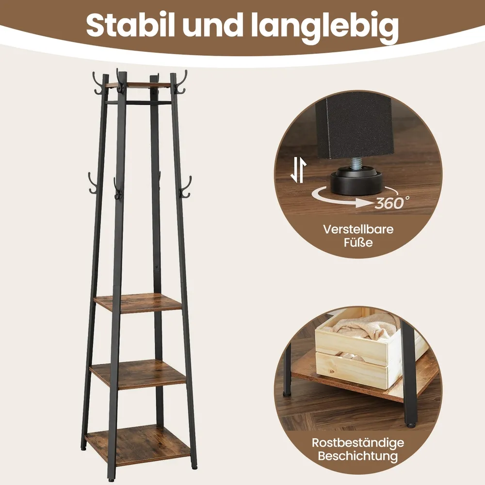 Kompaktiška industrinio stiliaus drabužių kabykla Kompaktiška industrinio stiliaus drabužių kabykla Akcija