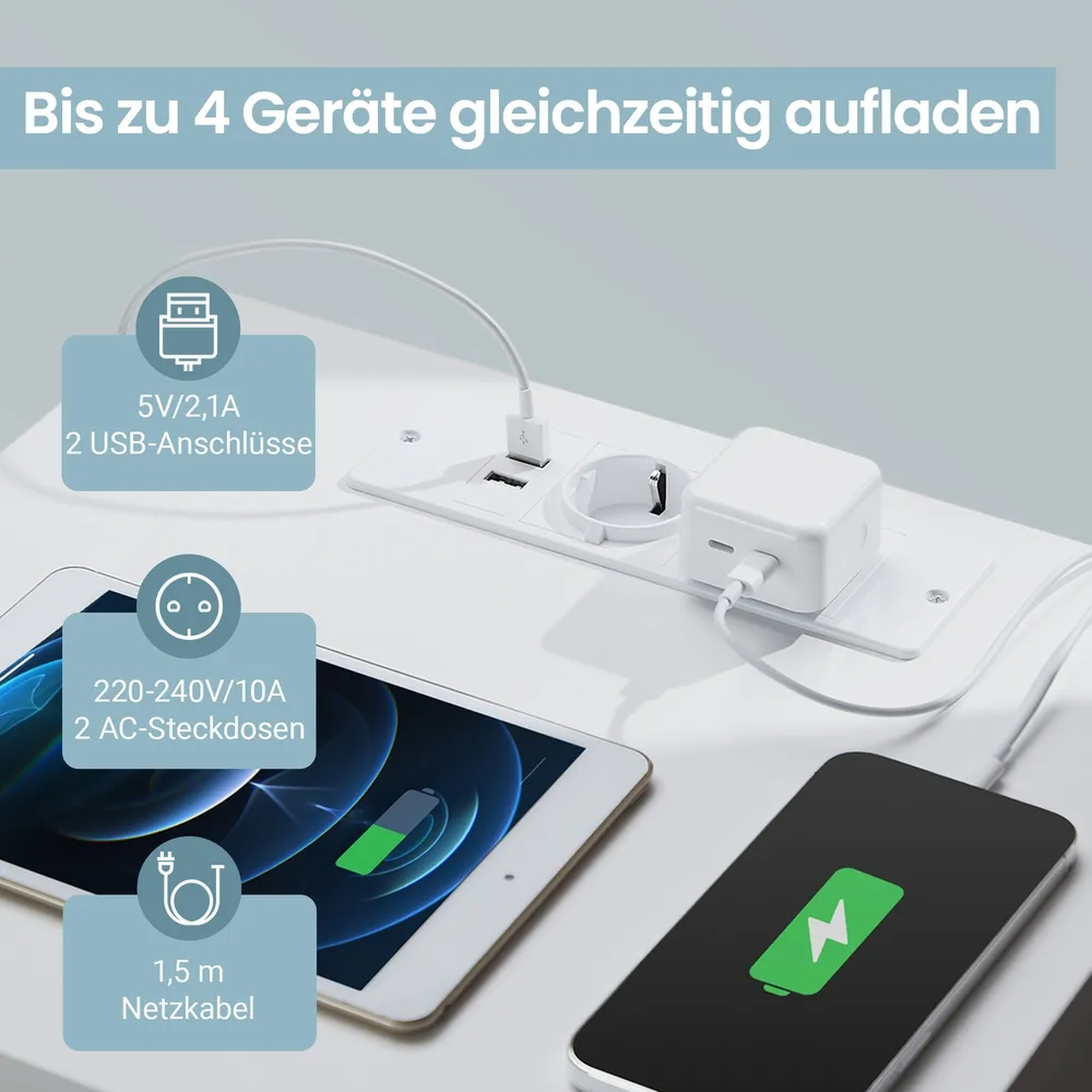 Naktinės spintelės su elektros lizdais 2 vnt su stalčiais, baltos spalvos Naktinės spintelės su elektros lizdais 2 vnt su stalčiais, baltos spalvos Akcija