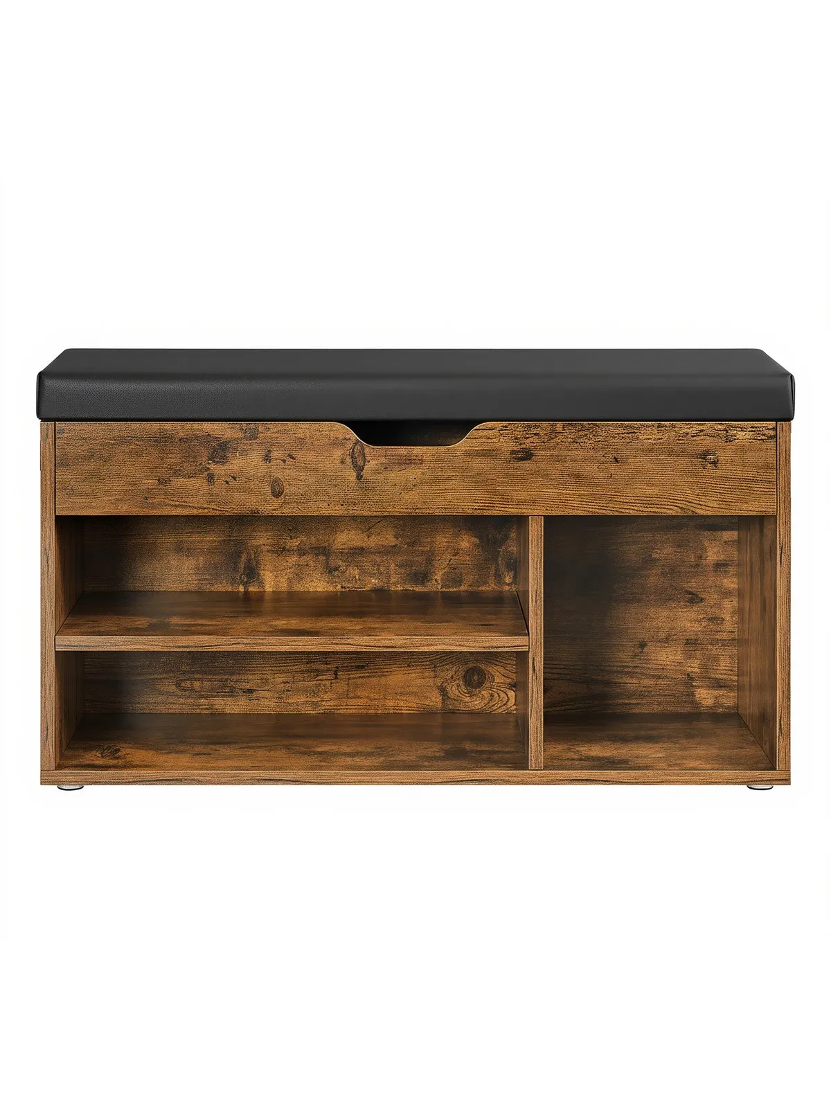 Batų suoliukas su 3 atvirais skyriais rudos spalvos Batų suoliukas su 3 atvirais skyriais rudos spalvos Akcija