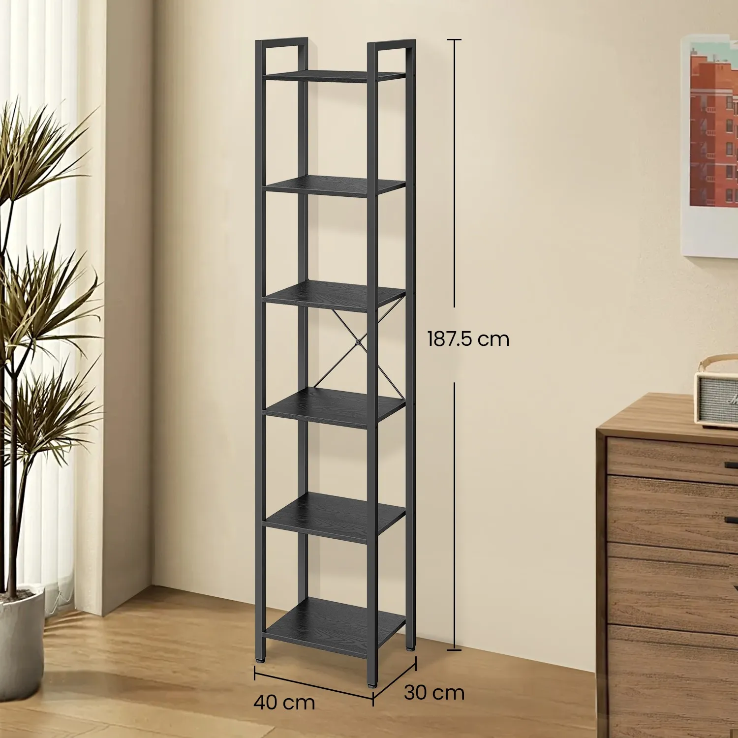 Kompaktiška knygų lentyna juoda 187,5 cm Kompaktiška knygų lentyna juoda 187,5 cm Akcija