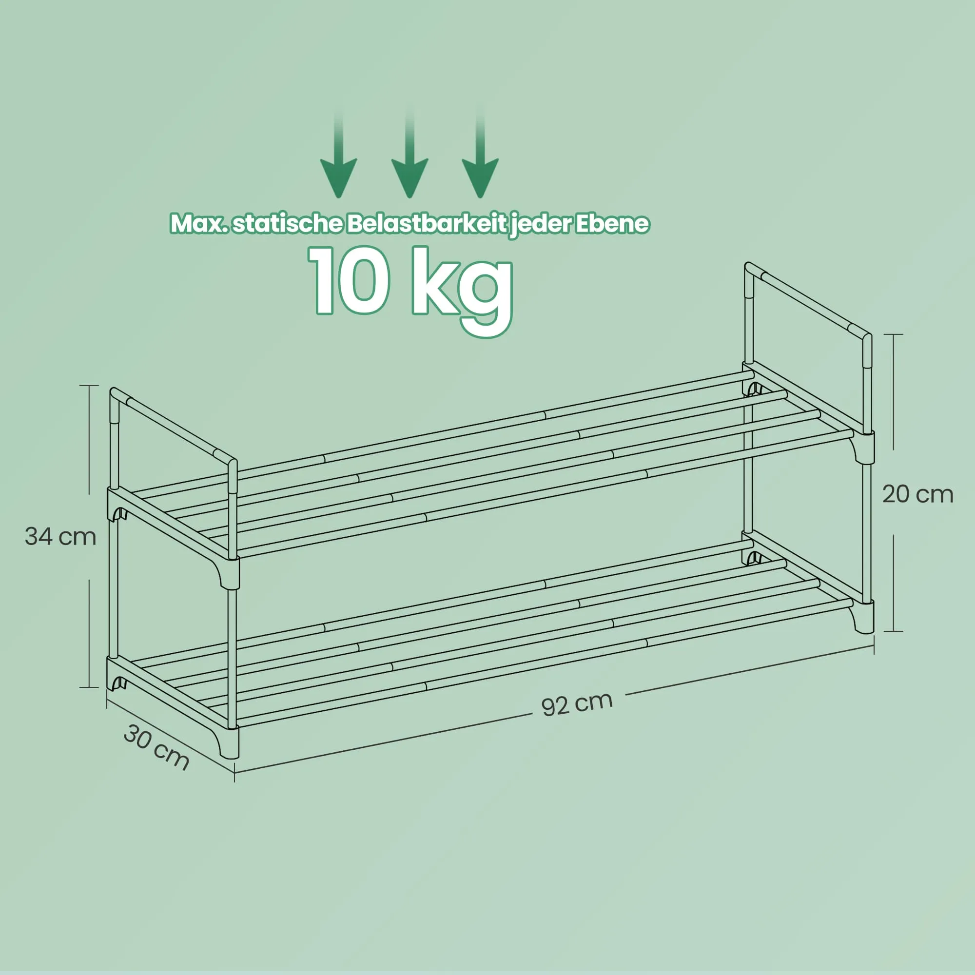 Batų lentyna 2 aukštų metalinė 92 cm kompaktiška Batų lentyna 2 aukštų metalinė 92 cm kompaktiška Akcija