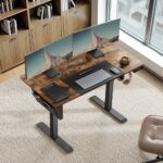 Elektrinis aukščio reguliuojamas rašomasis stalas 140 x 60 cm Akcija