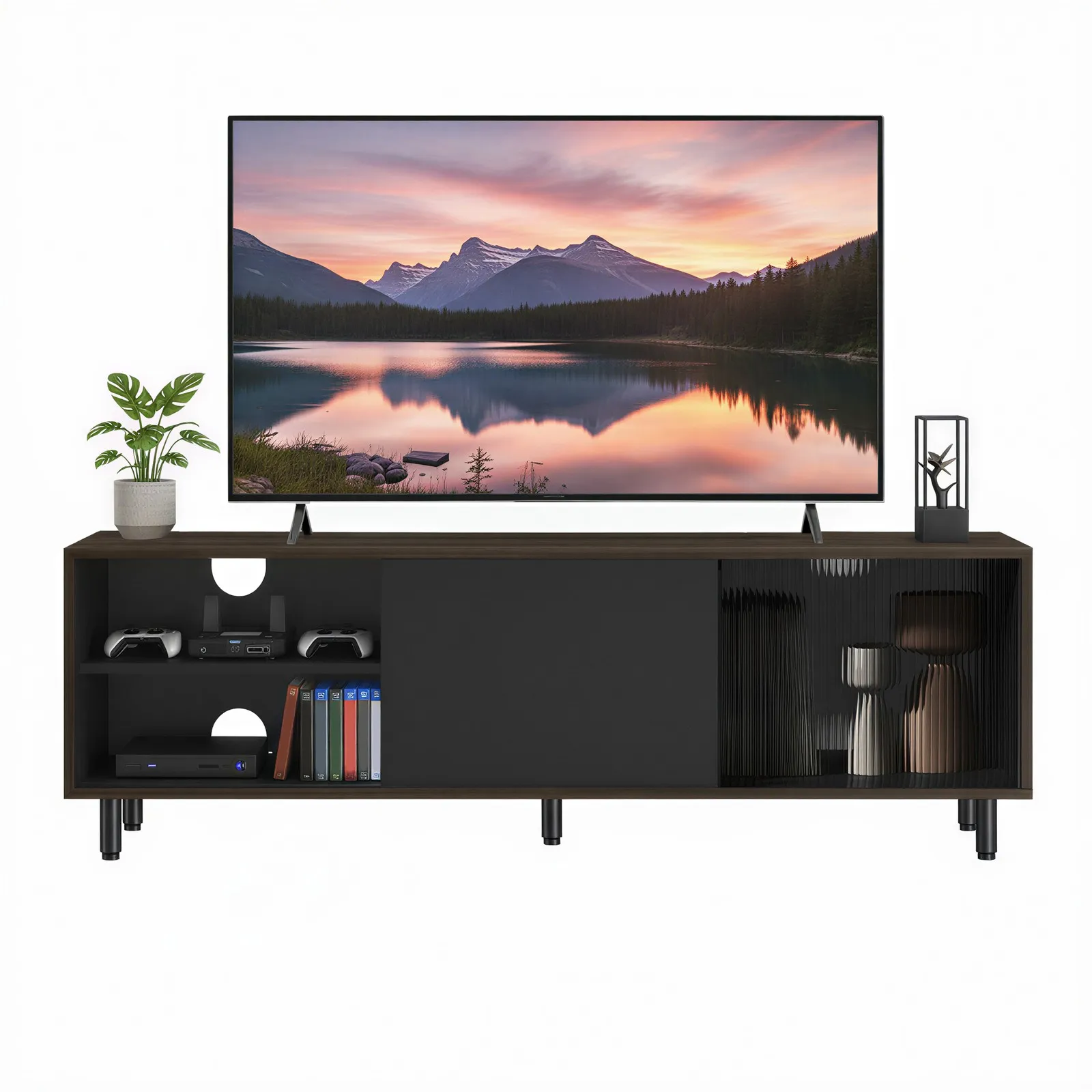 Modernus TV staliukas uodas 140cm pločio, greitai surenkamas Modernus TV staliukas uodas 140cm pločio, greitai surenkamas Akcija
