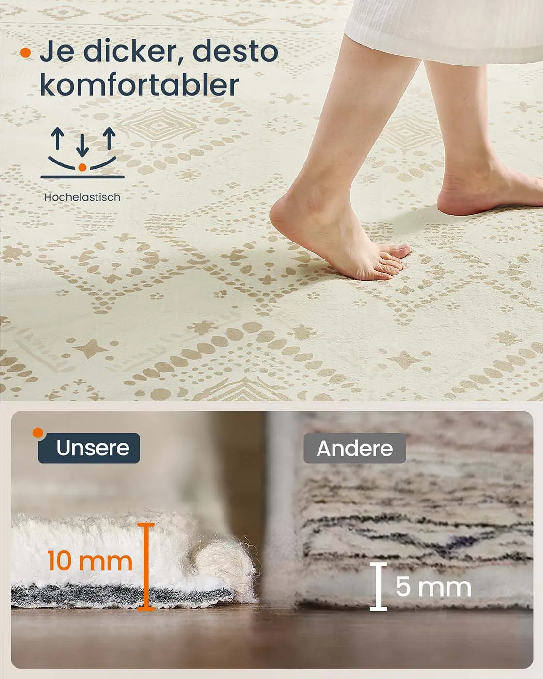 Boho stiliaus kilimas 120 x 170 cm smėlio spalvos Boho stiliaus kilimas 120 x 170 cm smėlio spalvos Akcija