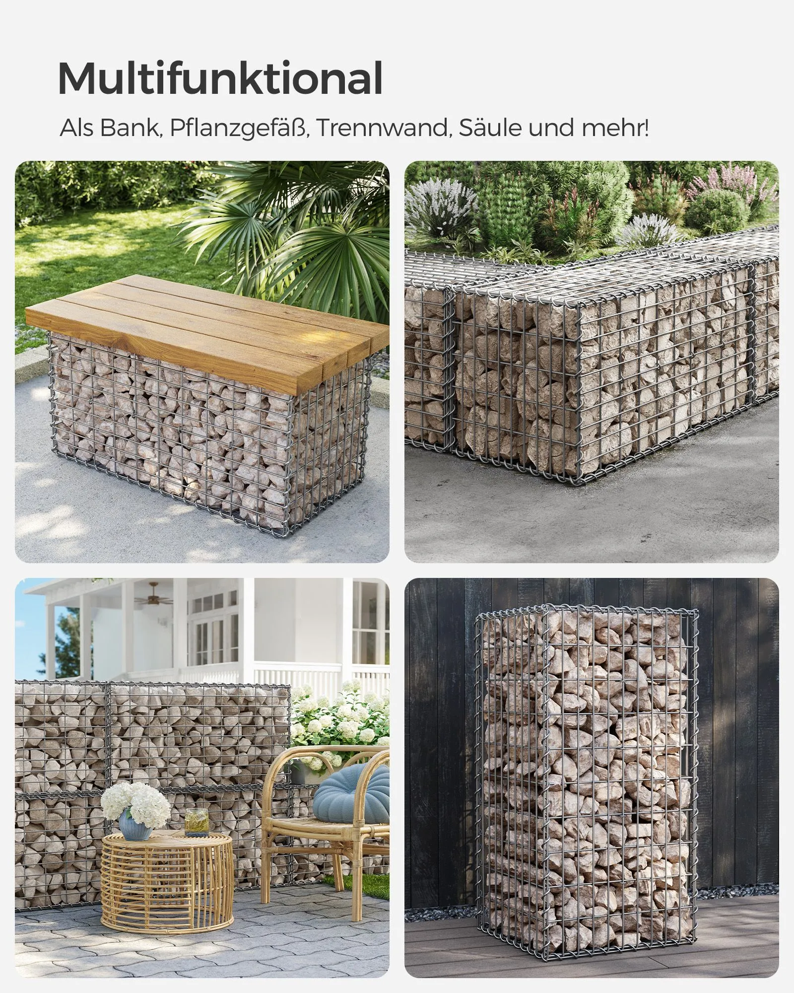 Plieninio tinklo gabionas 100 x 50 x 50 cm Plieninio tinklo gabionas 100 x 50 x 50 cm Akcija