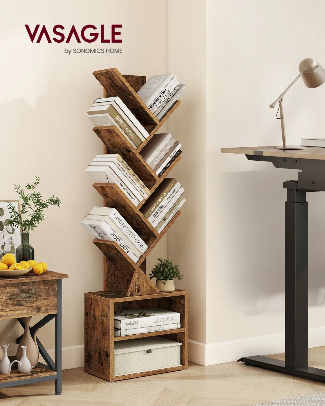 Lentyna knygoms medžio formos ruda Lentyna knygoms medžio formos ruda Akcija
