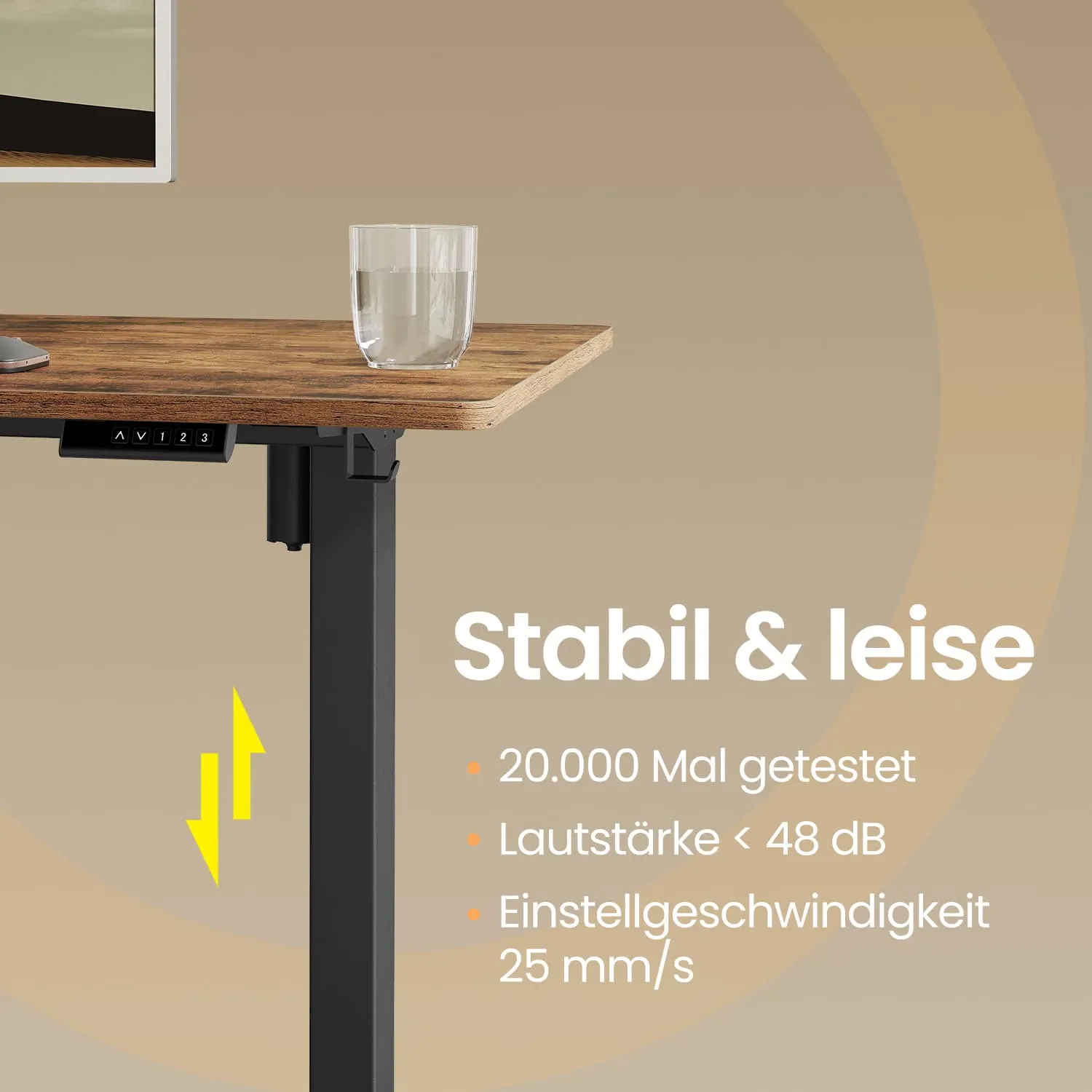 Elektrinis reguliuojamas stalas su atminties funkcija Elektrinis reguliuojamas stalas su atminties funkcija Akcija