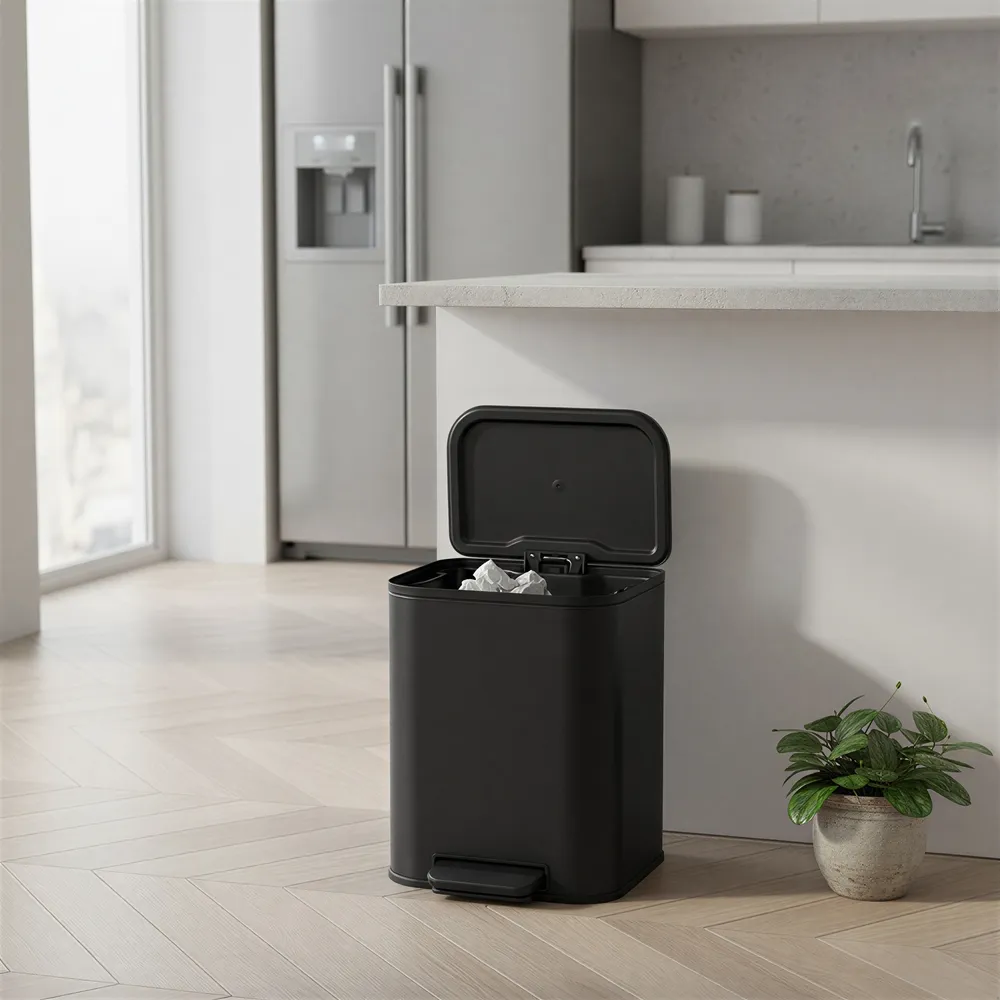20L šiukšliadėžė su vidiniu kibiru ir minkštu uždarymu, juoda 20L šiukšliadėžė su vidiniu kibiru ir minkštu uždarymu, juoda Akcija