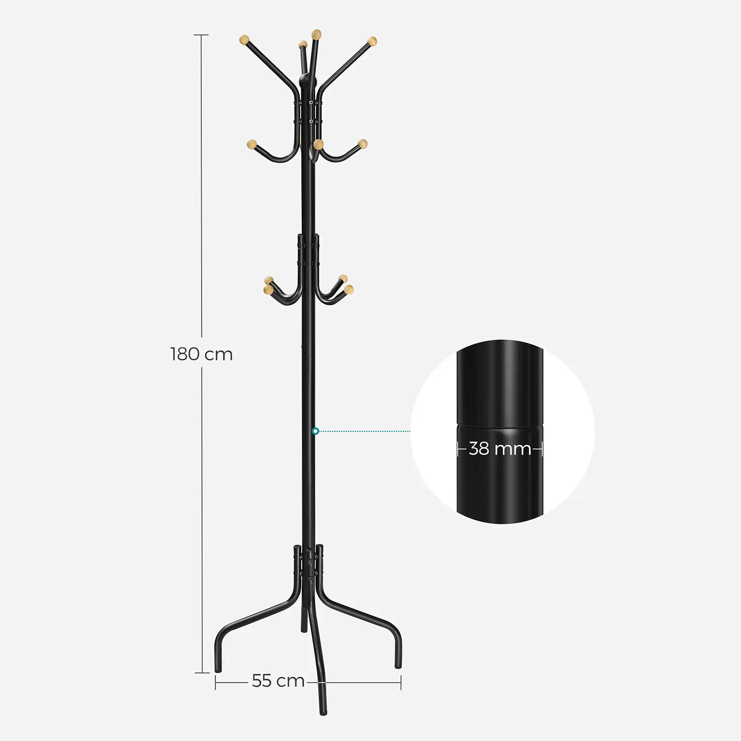 Metalinė kabykla striukėms juoda Metalinė kabykla striukėms juoda Akcija
