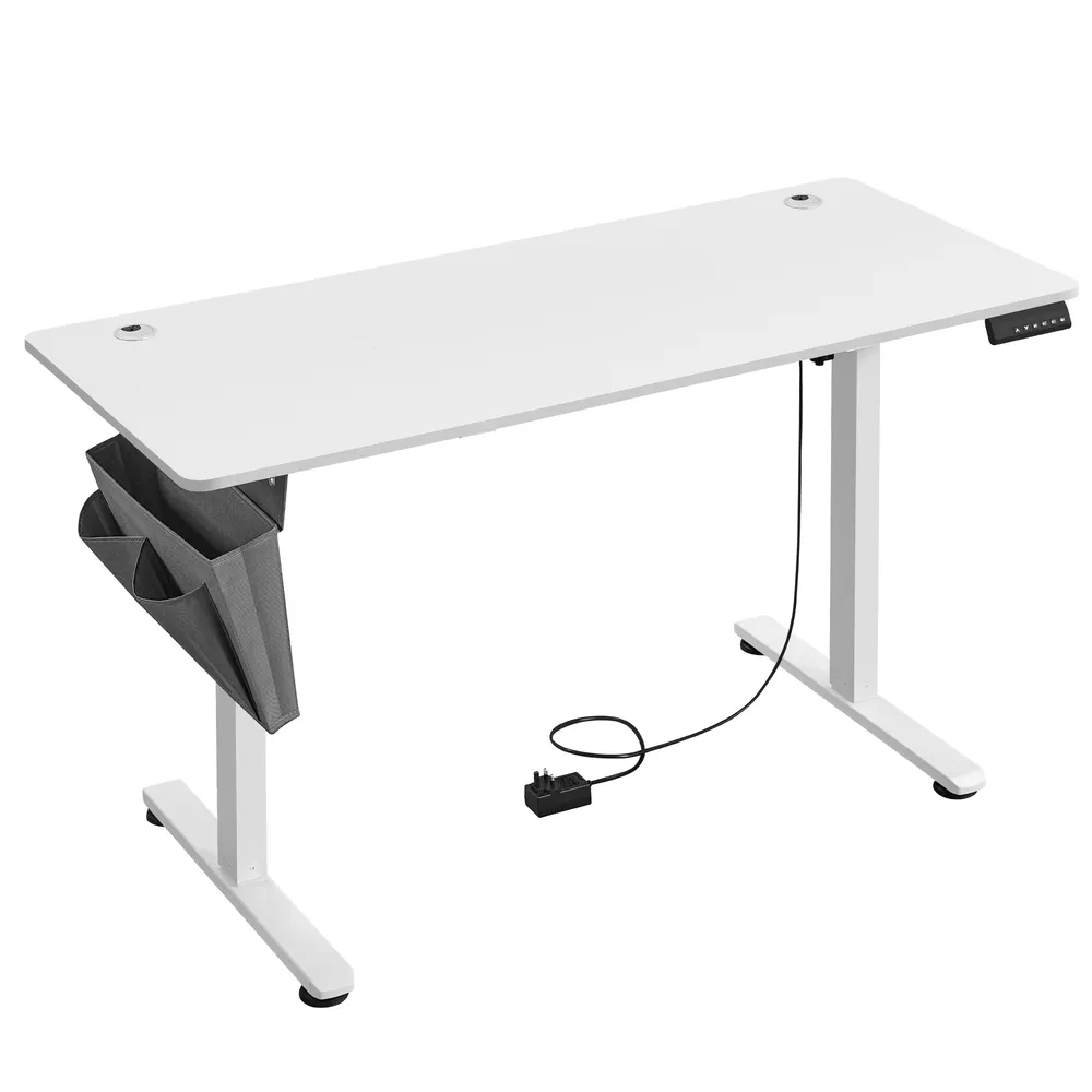 Elektrinis reguliuojamas stalas 140 x 60 cm baltas Elektrinis reguliuojamas stalas 140 x 60 cm baltas Akcija