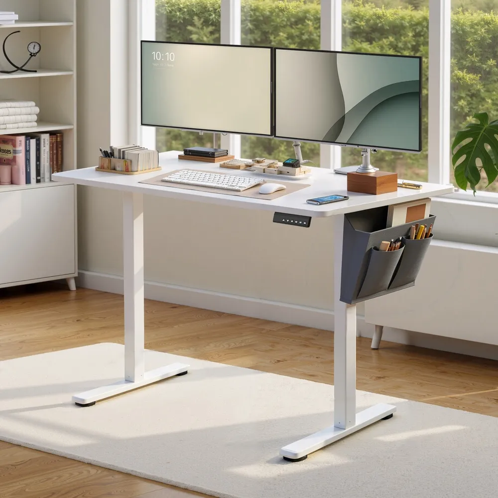 Elektrinis reguliuojamas stalas 140 x 60 cm baltas Elektrinis reguliuojamas stalas 140 x 60 cm baltas Akcija