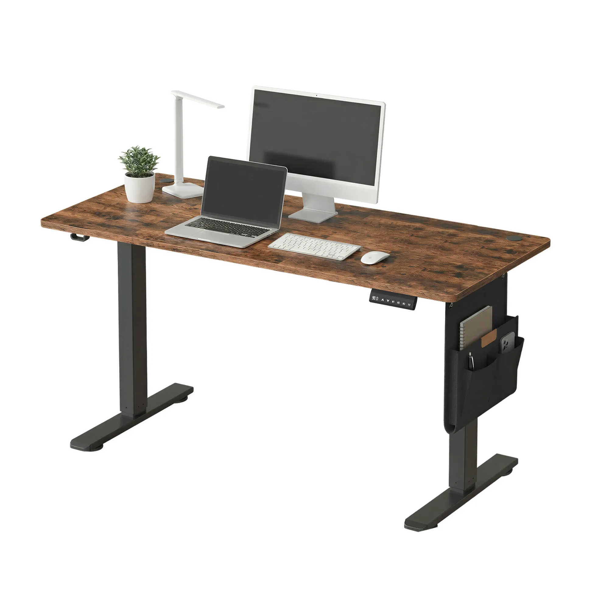 Reguliuojamas rašomasis stalas su atminties funkcija 180 x 80 cm rudas Reguliuojamas rašomasis stalas su atminties funkcija 180 x 80 cm rudas Akcija