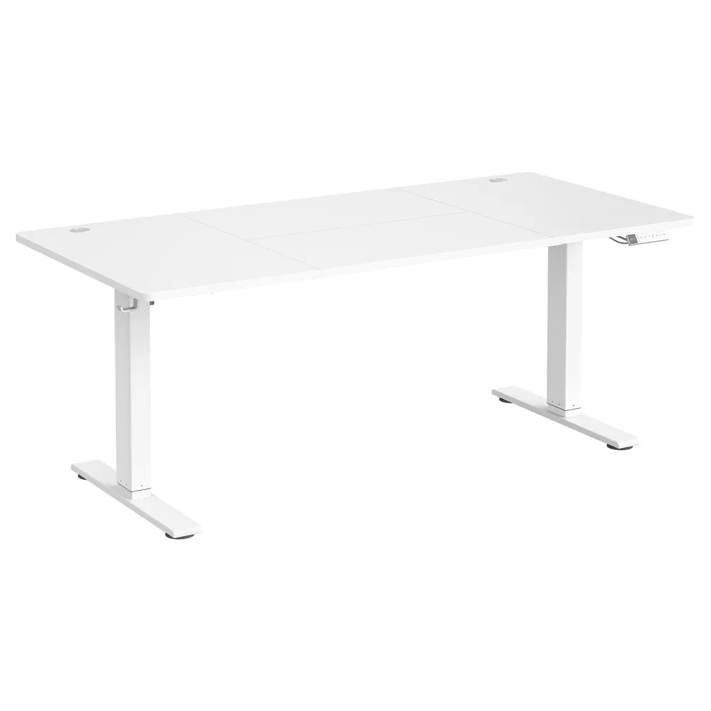 Elektrinis reguliuojamas rašomasis stalas 180 x 80 cm baltas matinis Elektrinis reguliuojamas rašomasis stalas 180 x 80 cm baltas matinis Akcija