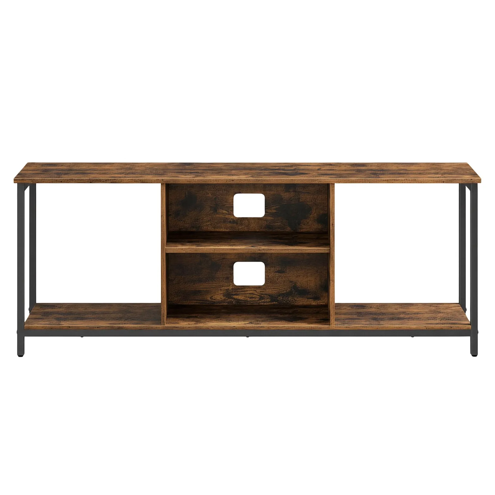 TV stalas su lentynomis ruda/juoda 147cm pločio TV stalas su lentynomis ruda/juoda 147cm pločio Akcija